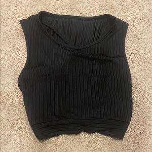 Black Crop Top with Tie